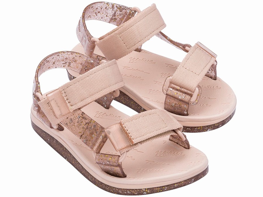Sandalias Melissa Rider Papete Glitter Niños - Rosas - Argentina AMF-475692